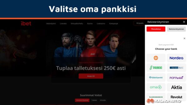 Valitse pankkisi Pay N Play kasinon listalta
