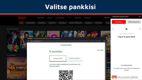 Valitse pankki rekisteröintivapaalla kasinolla