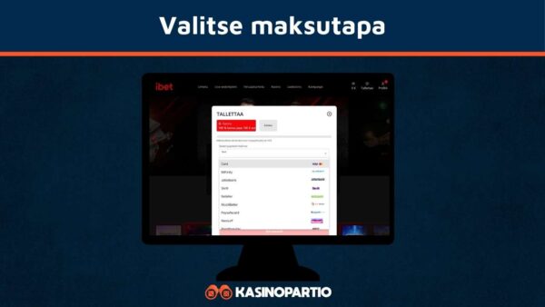 Valitse Visa maksutavaksi