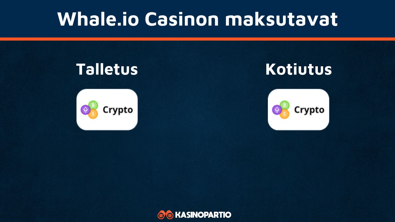 Whale.io Casinon maksutavat