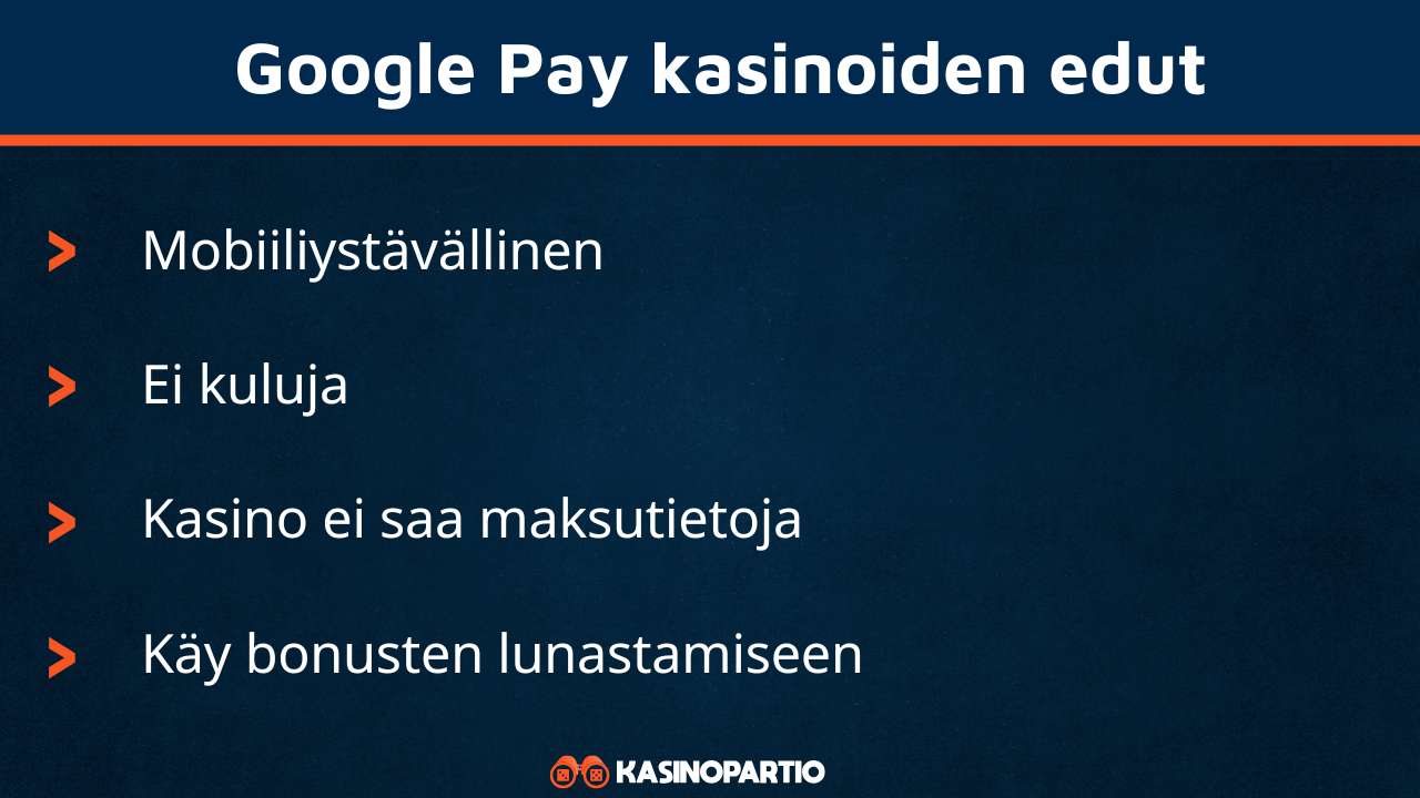 Google Pay casino edut