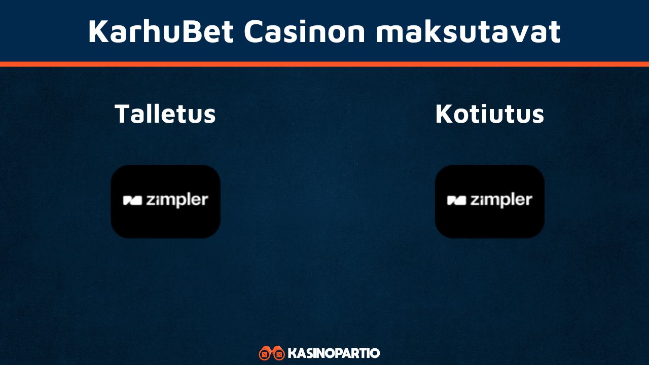 Karhubet Casinon maksutavat