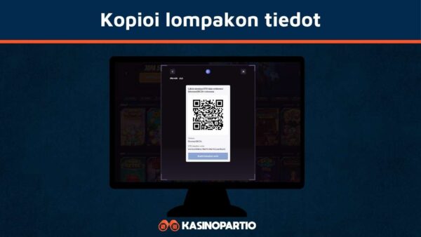 Kopioi kryptokasinon lompakon tiedot