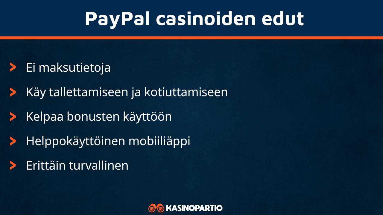 PayPal casino edut
