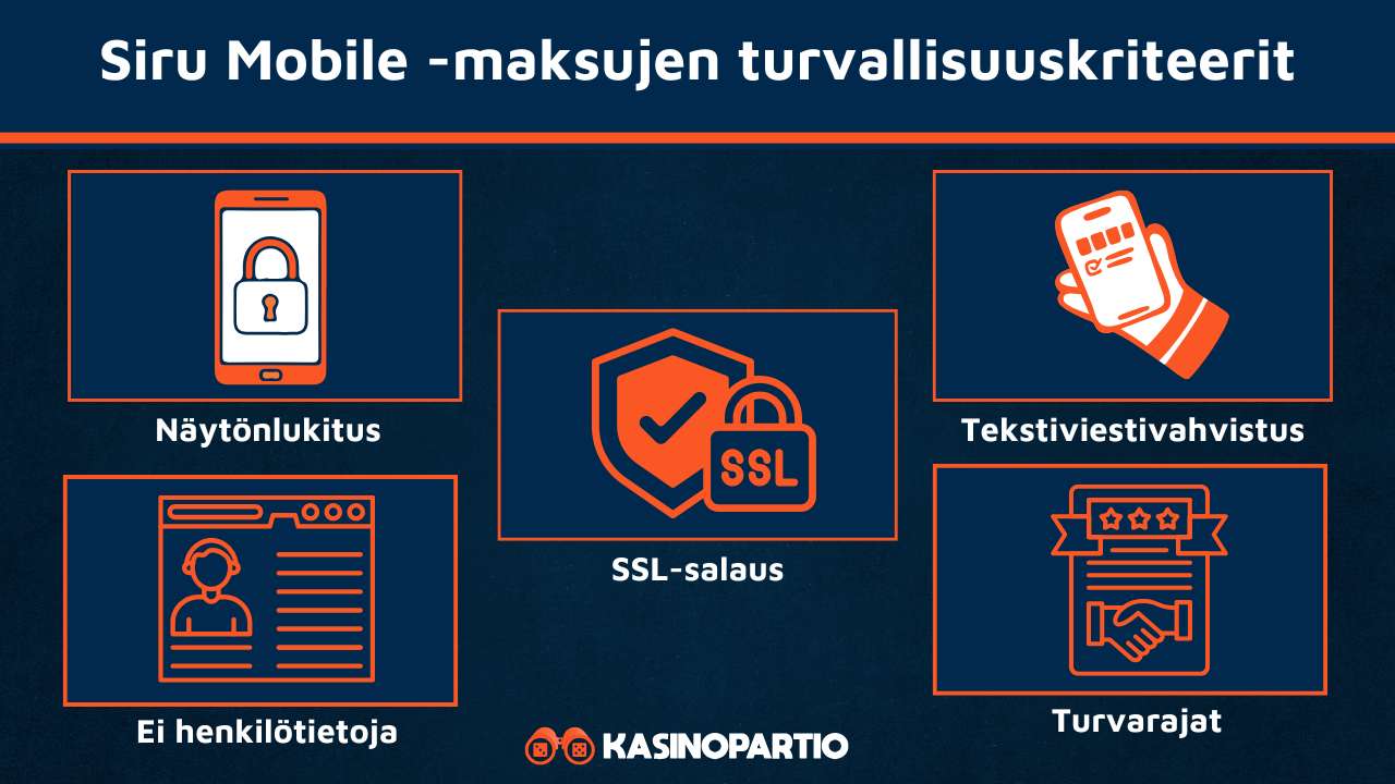 Siru Mobile kasinot ovat turvallisia näistä syistä