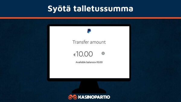 Syötä PayPalin talletussumma