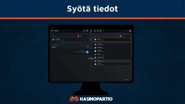 Syötä bitcoin-talletuksen tiedot