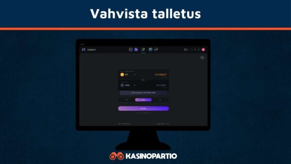 Vahvista bitcoin-talletus omasta kryptolompakostasi
