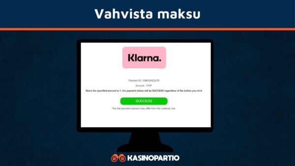 Vahvista Klarna casino maksu