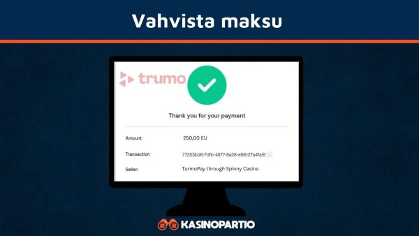 Vahvista Trumo-maksu pankkitunnuksilla