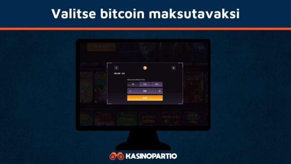 Valitse bitcoin maksutavaksi
