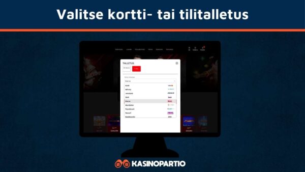 Valitse Klarna kortti- tai pankkitalletus