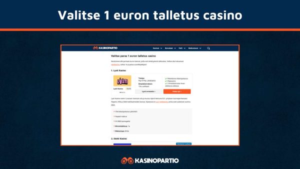 Valitse 1 euron talletus casino