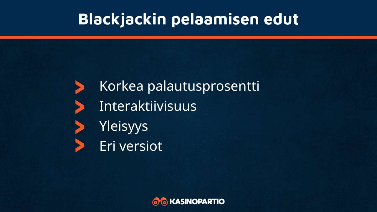 Blackjack-pelin edut ovat nämä