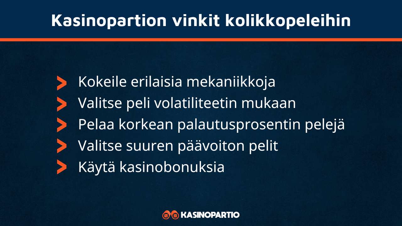Kasinopartion vinkit kolikkopelien pelaamiseen