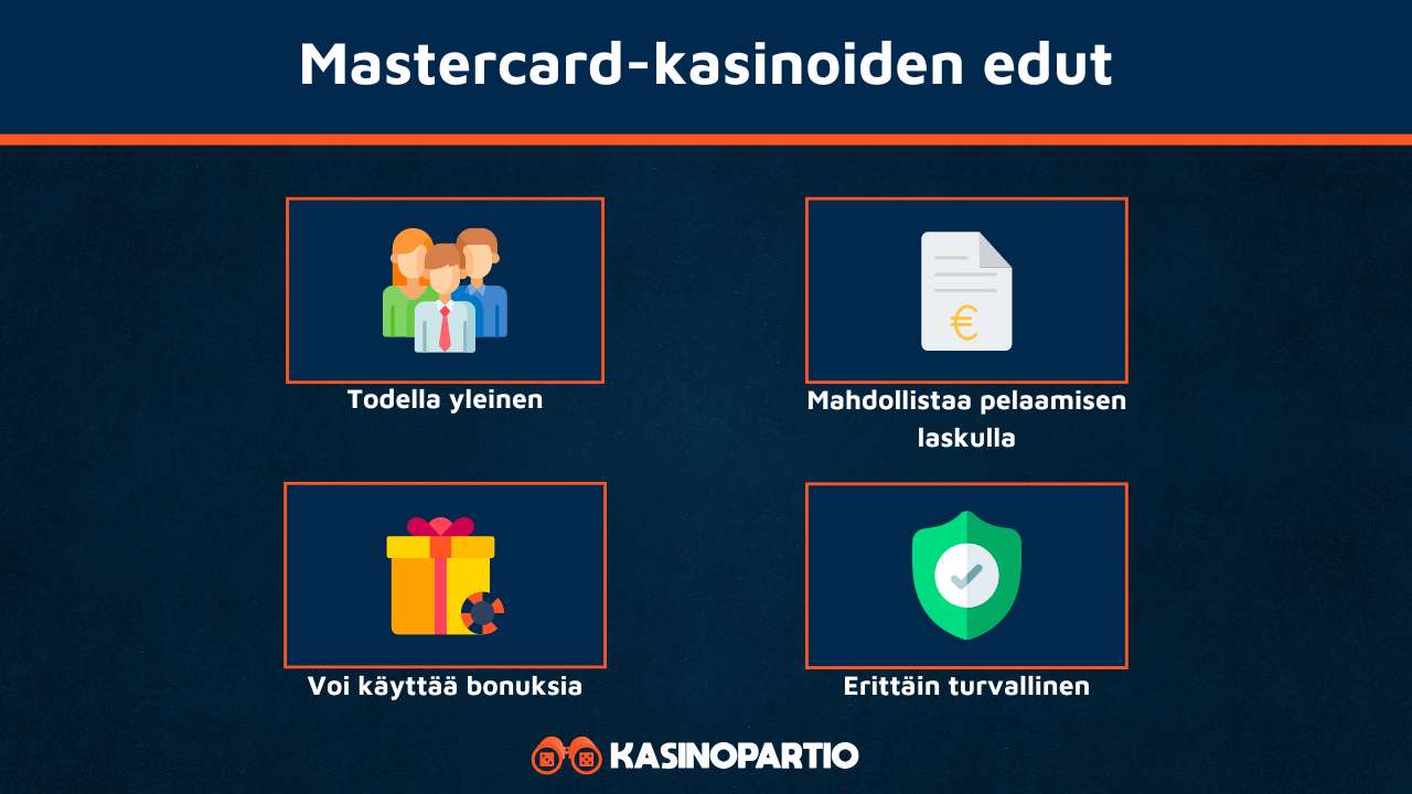 Mastercard kasinot omaavat nämä edut