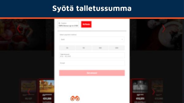 Syötä Skrill talletuksen summa
