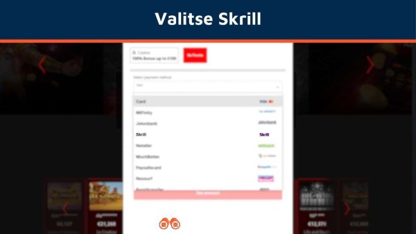 Valitse Skrill maksutavaksi