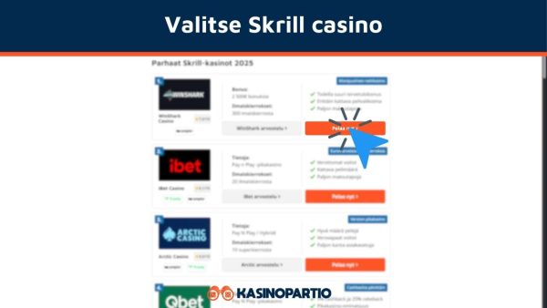 Valitse Skrill casino