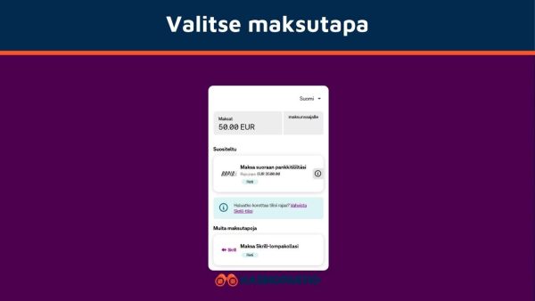 Valitse Skrillin sisäinen maksutapa