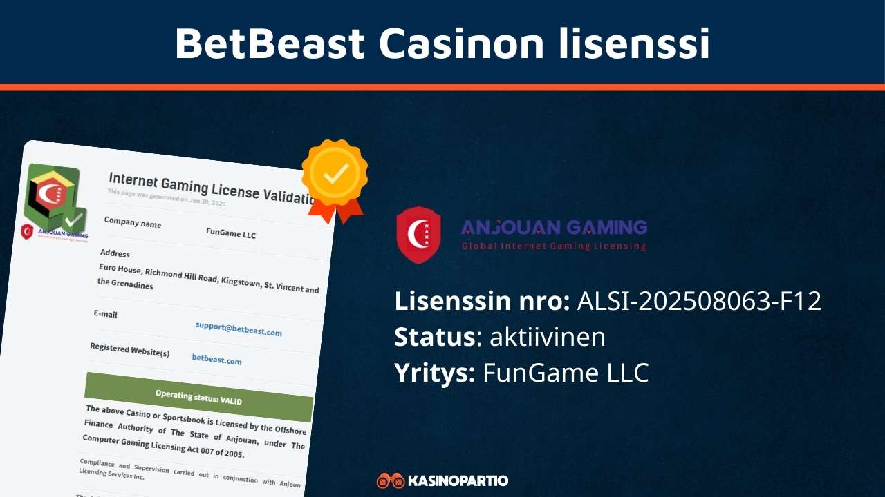 BetBeast Casinon maksutavat