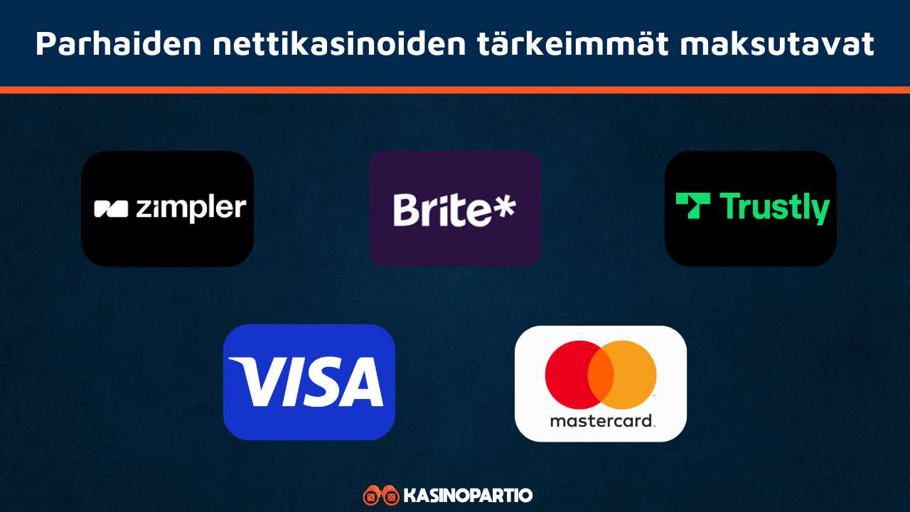Paras kasino hoitaa maksut näiden maksutapojen kautta