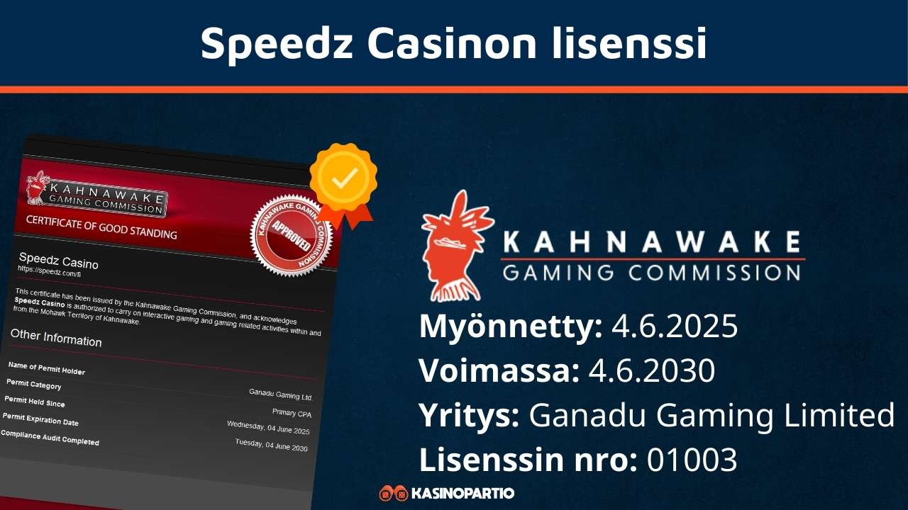 Speedz Casinon lisenssi