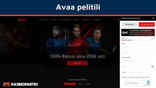 Avaa pelitili Jeton-kasinolle