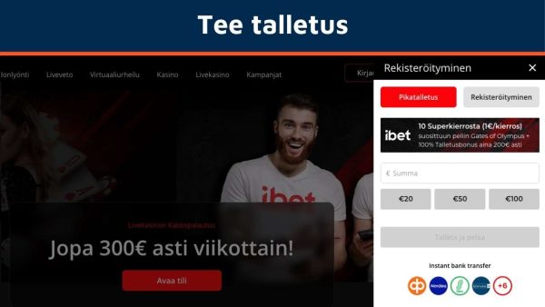 Tee talletus parhaan kasinon tarjoamilla maksutavoilla