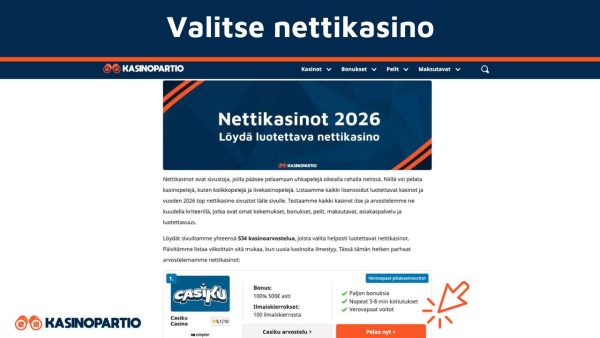 Valitse nettikasino listaltamme