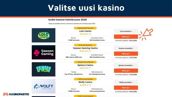 Valitse uusi kasino