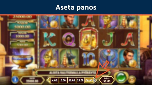 Aseta kolikkopeliin haluamasi kierrospanos