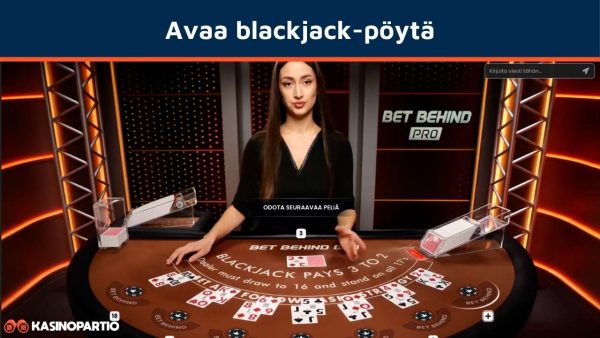 Avaa blackjack-pöytä