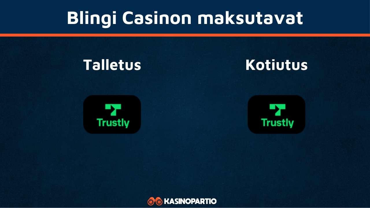 Blingi Casinon maksutavat