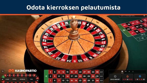 Odota että rulettikierros pelautuu