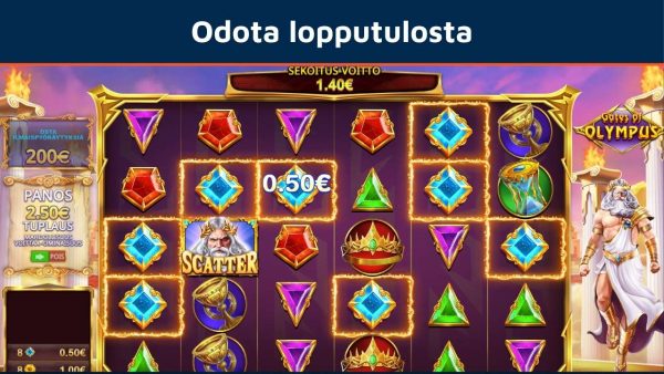 Odota kolikkopelin kierroksen lopputulosta