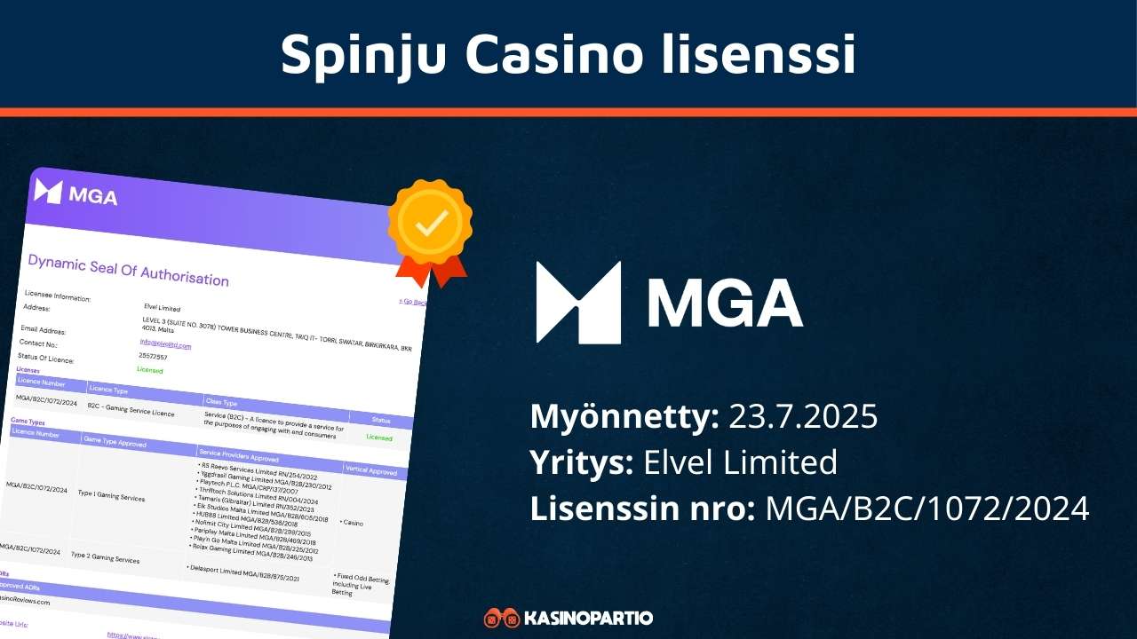 Spinju Casinon lisenssi