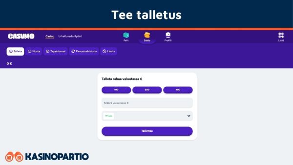 Talleta nettipokerisivulle