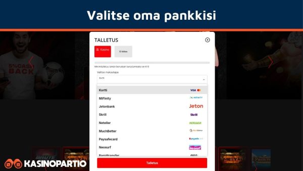 Valitse pankkisi ikkunasta