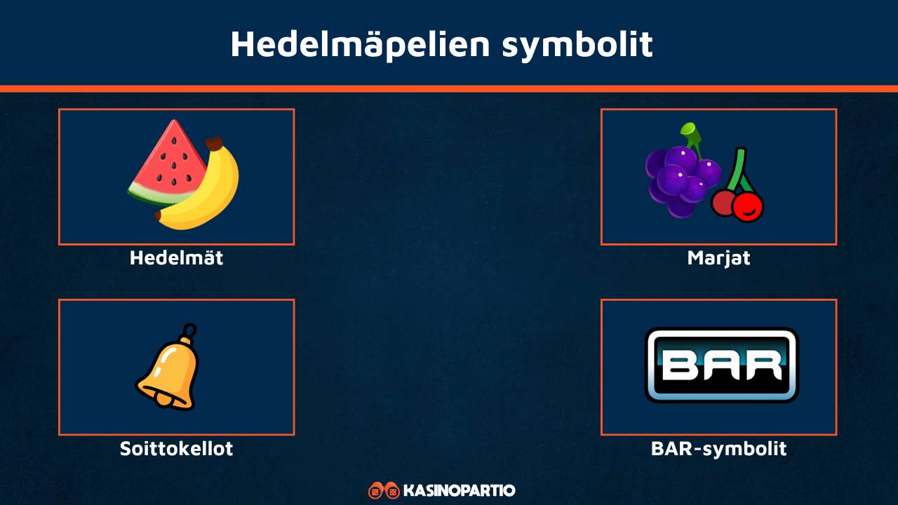 Hedelmäpelien symbolit