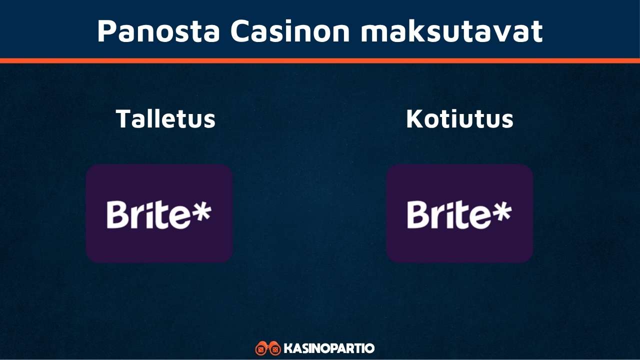 Panosta Casinon maksutavat