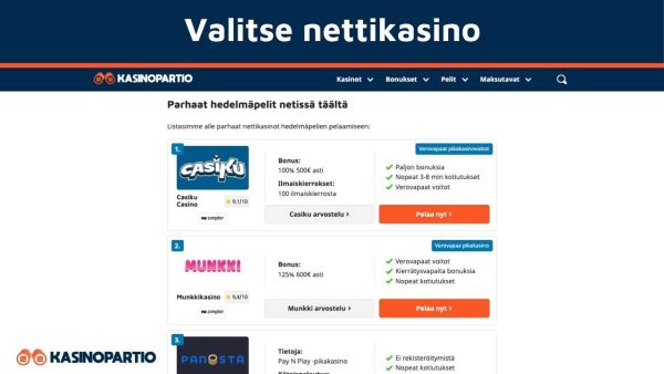 Valitse hedelmäpeli nettikasino