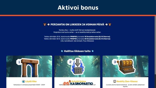 aktivoi reload bonus