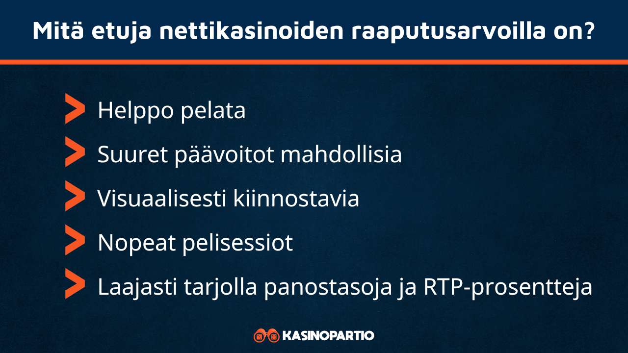 nettiarpojen edut nettikasinoilla