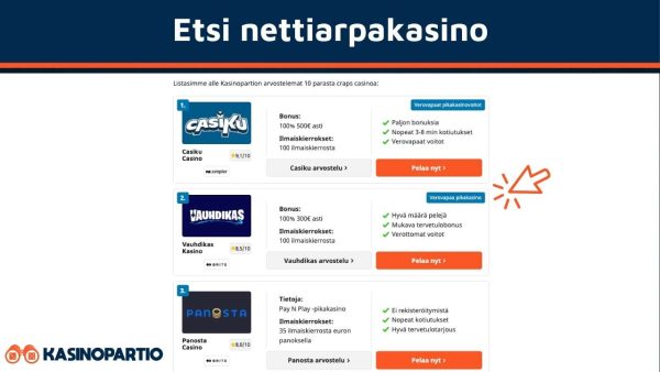 etsi nettiarpakasino