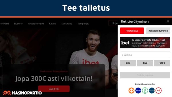 Tee talletus hedelmäpelejä tarjoavalle kasinolle
