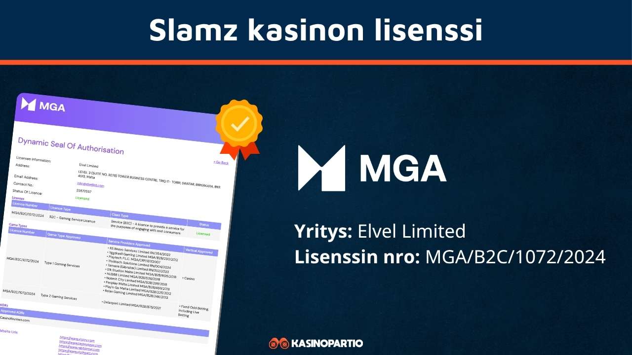 Slamz-kasinon lisenssi
