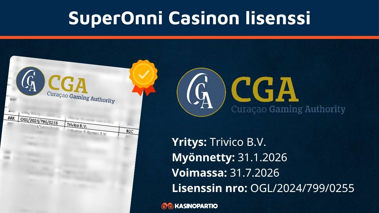 SuperOnni-kasinon lisenssi