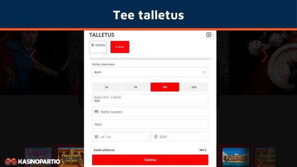 Talleta rahapelisivulle