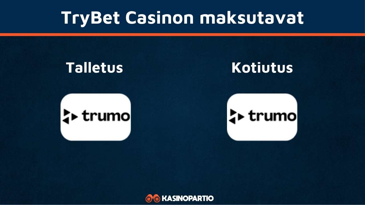 TryBet-kasinon maksutavat